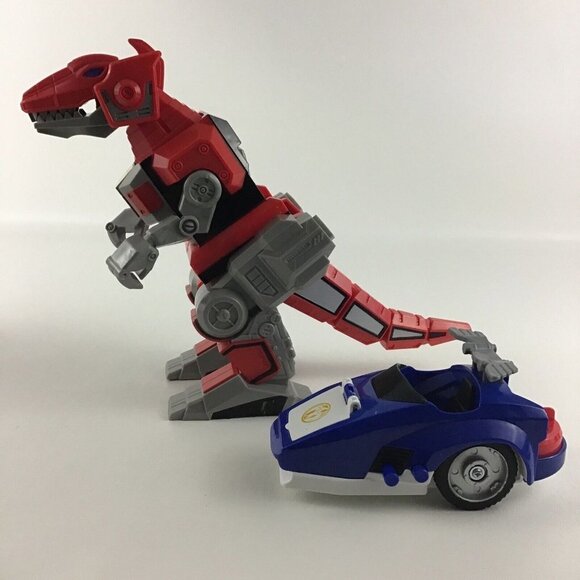 Imaginext Power Rangers Red T-Rex Zord Triceratops Battle Bike Action Figures - Picture 3 of 8